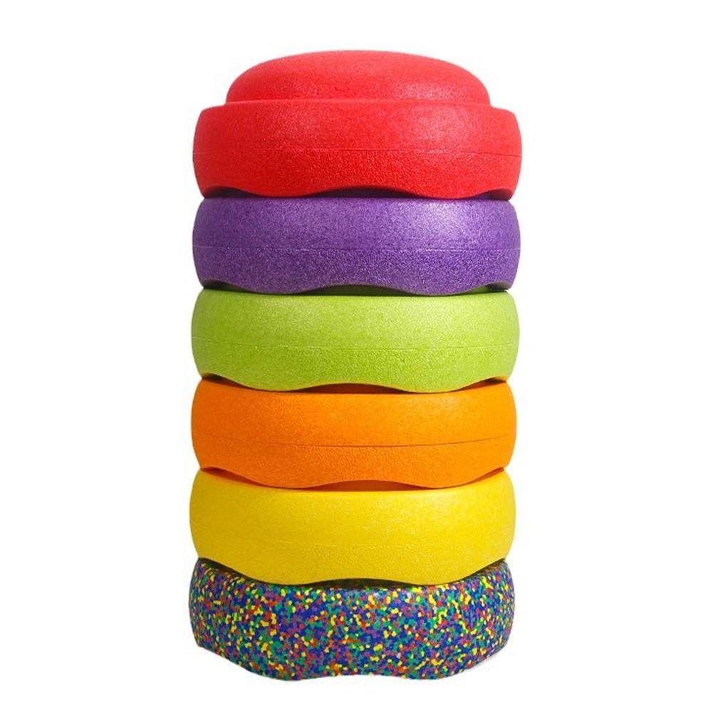 Balance Stepping Stones Set Kids Sensory Foam River Jumping Steps Stones Indoor Outdoor Family Kindergarten Funny Game Toys