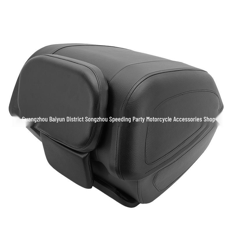 Cross-Border Harley Glide Street Double Headlight Road King Modified Leather Tail Box Cushion Black