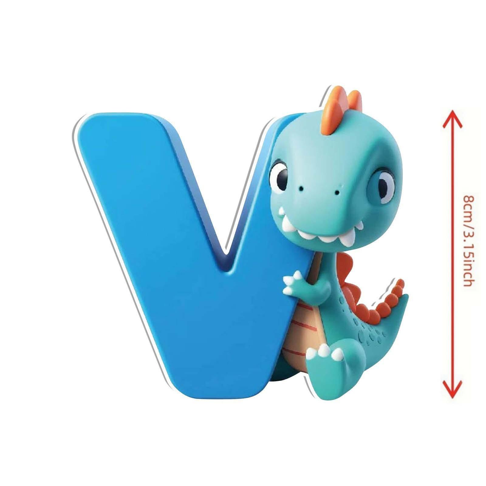 26 Letters Easter Dinosaur Pendant Acrylic Letters Easter Decoration Pendant