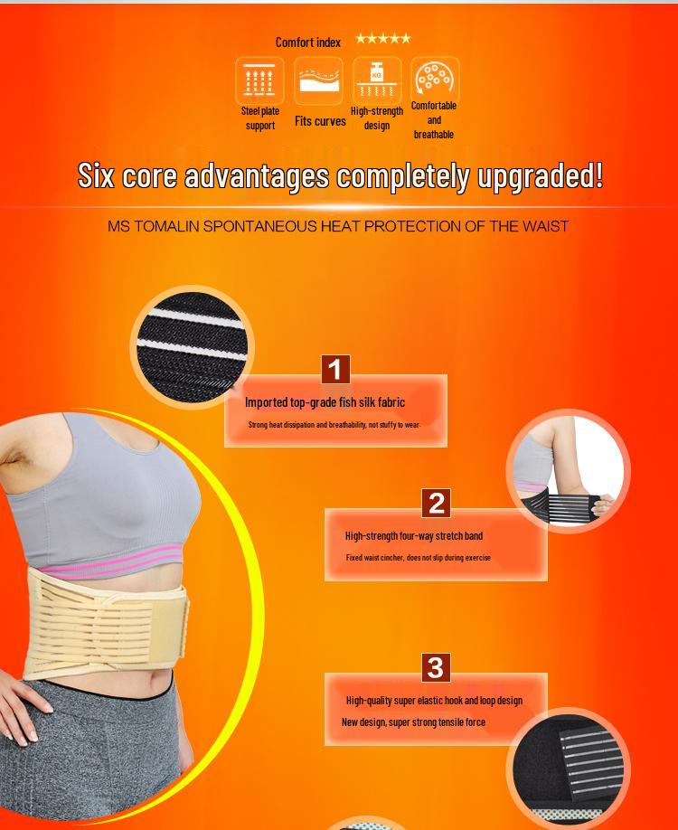 Unisex Medical Grade Lumbar Support Belt for Muscle Strain Relief - Breathable, Year-Round Back Support