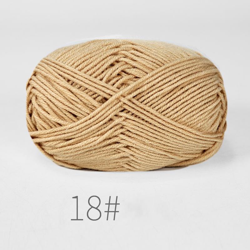 50g di cotone al latte all'uncinetto filato 4 strati per maglieria di lana cucito tinto Lanas per artigianato all'uncinetto cappello maglione bambole sciarpa lavoro a maglia fai da te