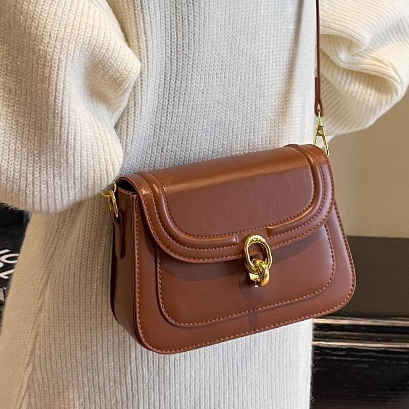 Autumn and winter niche foreign style women's bag 2025 new versatile retro small square bag high-end commuter bag women's messenger bag