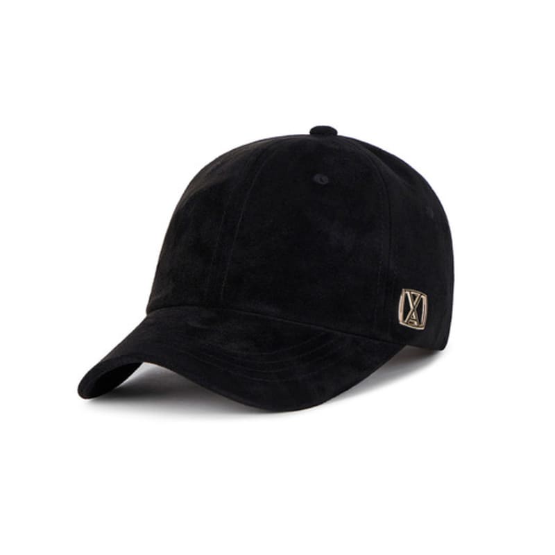 VARZAR VA Square Suede Ball Cap Black