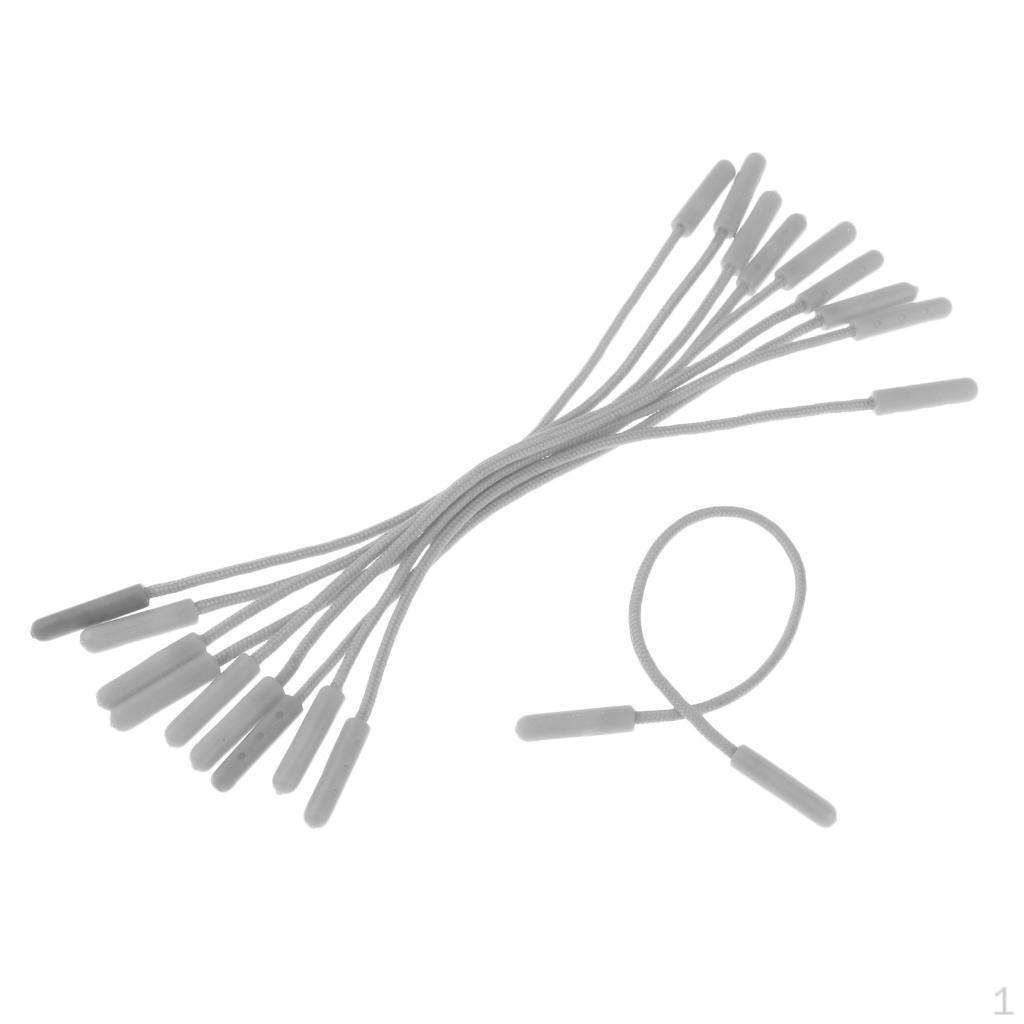 10 Pieces Zip Puller Zipper Pull Nylon Cord Fastener Replacement Slider Jacket Backpack