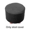 1Pc Round Seat Cover Elastic Protector Soft Pouffe Stool Removable Flannel Stool Cover Footstool