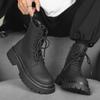 Autumn and Winter 2024 New Martin Boots Men's British Style High-top Thick-soled Heightening Tooling Locomotive Men's Boots 2868-J
