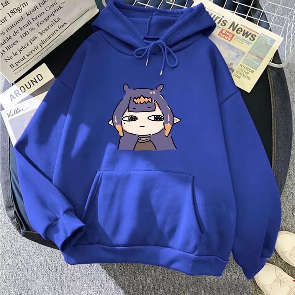

Ninomae Inanis Tako Anime Hoodie Winter Fleece Hoody Aesthetic Kawaii Women Clothes Oversized Graphic Sweatshirt L