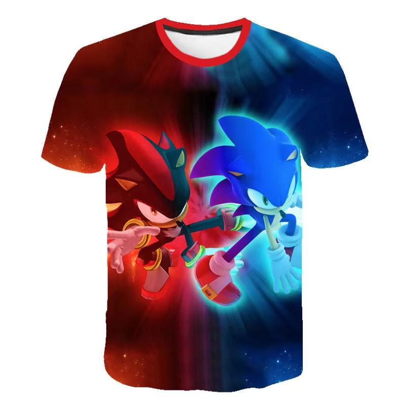 2026 Sonic Shadow The Hedgehog T Shirt For Men Women 3D Print Anime Graphic Tee Short Sleeve Round Neck Casual Streetwear Tops