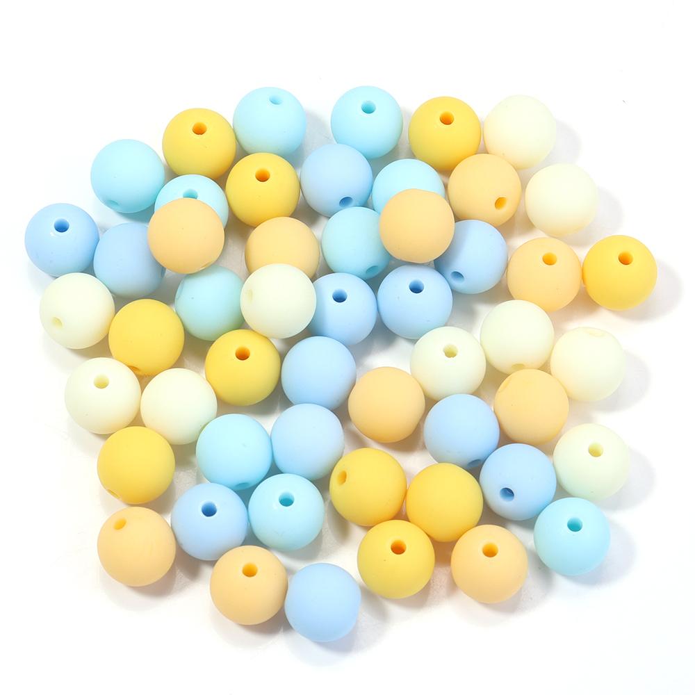 6/8/10/12/14mm Mix Colored Matte Acrylic Spacer Beads Loose Jewelry Round Beads For Making Bracelet Necklace Earring DIY Jewelry