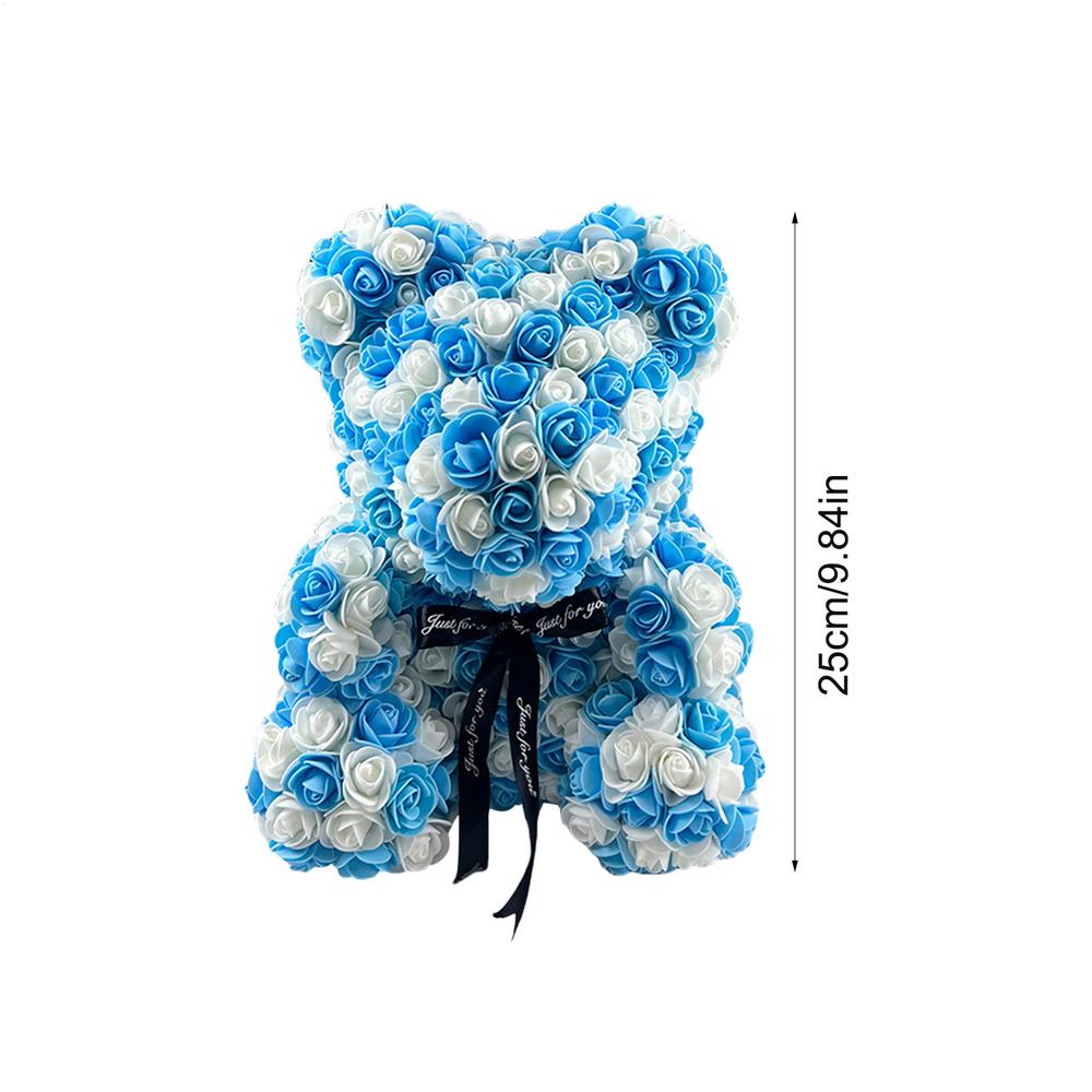 25cm Artificial Flowers Bear Rose Bear Romantic Creative Gifts For Valentines Day Mothers Day Anniversary Wedding Eternal Flower
