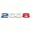 Auto 3D Metall Heckklappe Buchstaben Wort Logo Plakette Emblem Aufkleber Für Peugeot 2008 3008 4008 5008 2021 2022 2023 Zubehör