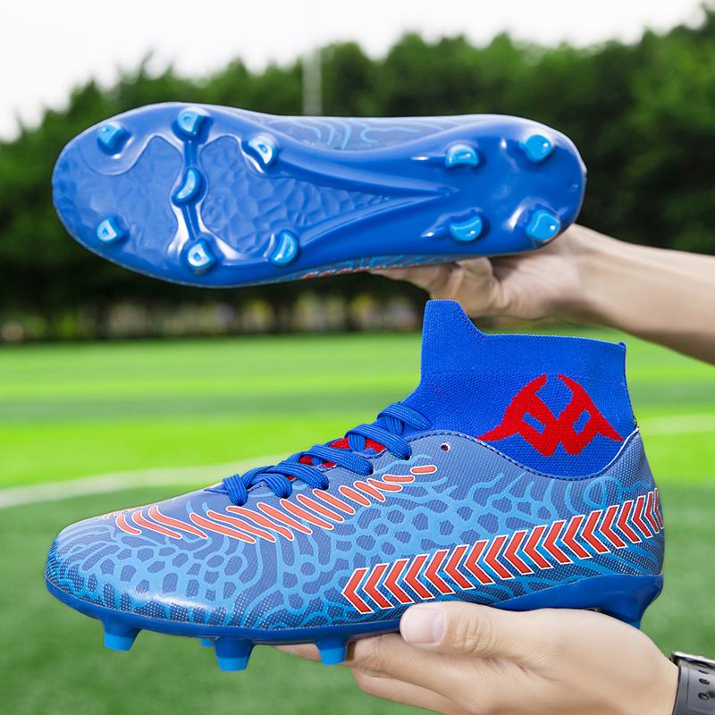 Football Shoes 36-45 Large-scale Football Shoes Male High-top Artificial Grassland Training Student Football Game Boots Children Football Boots