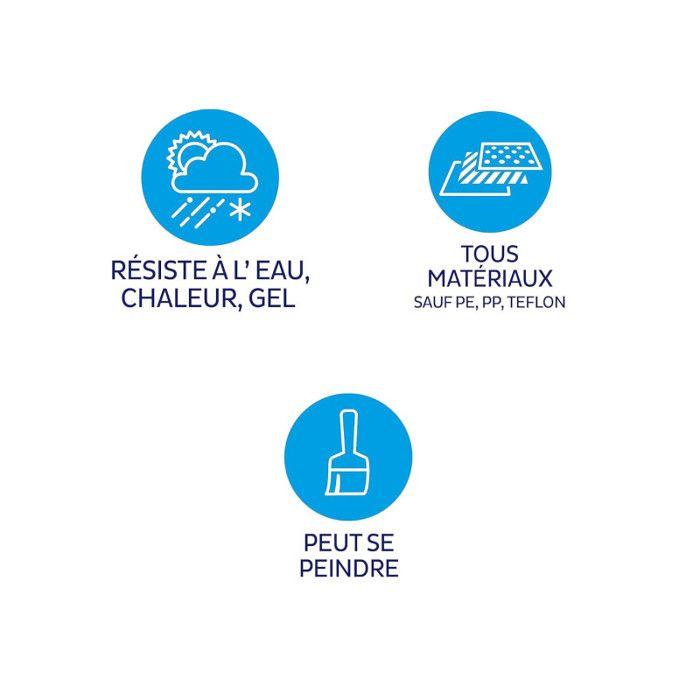 Membrane D'étanchéité - BOSTIK - Waterstop - Spray 500 Ml - Gris Clair - Haute Élasticité 400 %