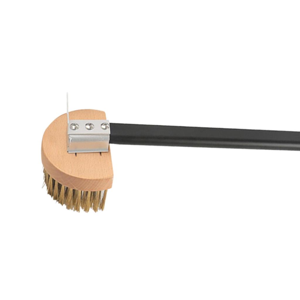 Pizza Oven Brush Copper Brush Pizza Oven Accessories Grill Cleaning Kitchens Long Handle BBQ Pizza Stone Brush Cleaning Tools