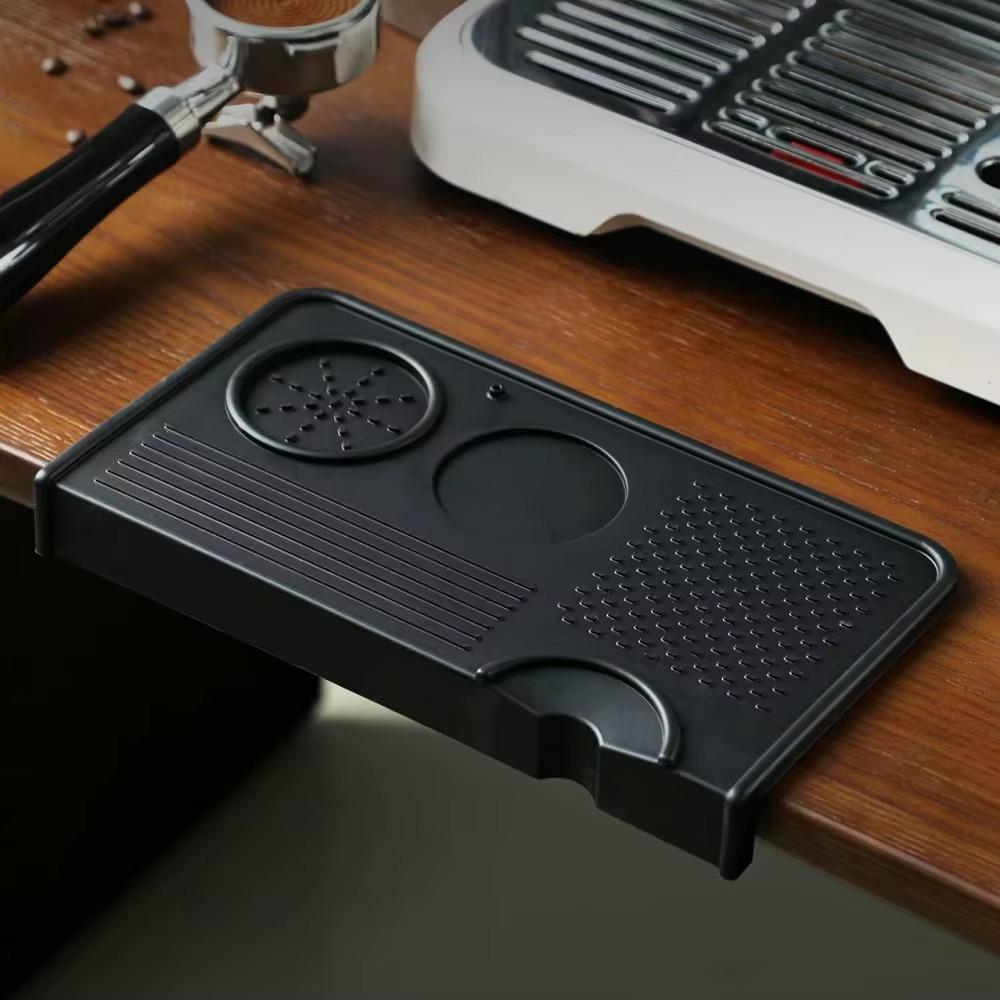 Silicone Coffee Tamper Mat Non-Slip Thickened Espresso Tamping Mat Heat-resistant Rectangular Coffee Press Pad Cafe