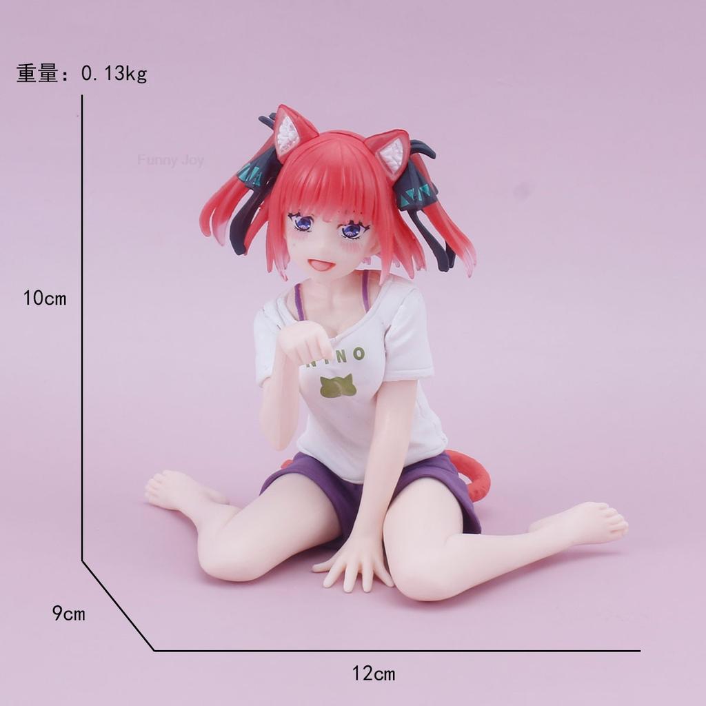Non-Toxic 10-18Cm Yotsuba Anime Cute Nakano Nino Figurine The Quintessential Quintuplets Figure Cat Nakano Miku Figure Pvc Collection Toys