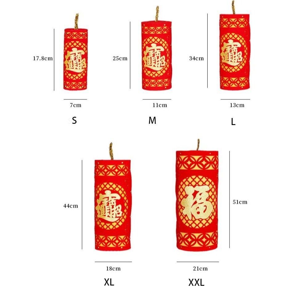 1 Pair Firecracker New Year Decorations Realistic Traditional Spring Festival Firecracker Ornaments 2025 Good Luck