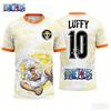 2026 Japanese Anime One Piece Luffy Graphic T-Shirt Football Jersey Sports Dry Men's T-Shirt Kid's Clothing Tee Top
