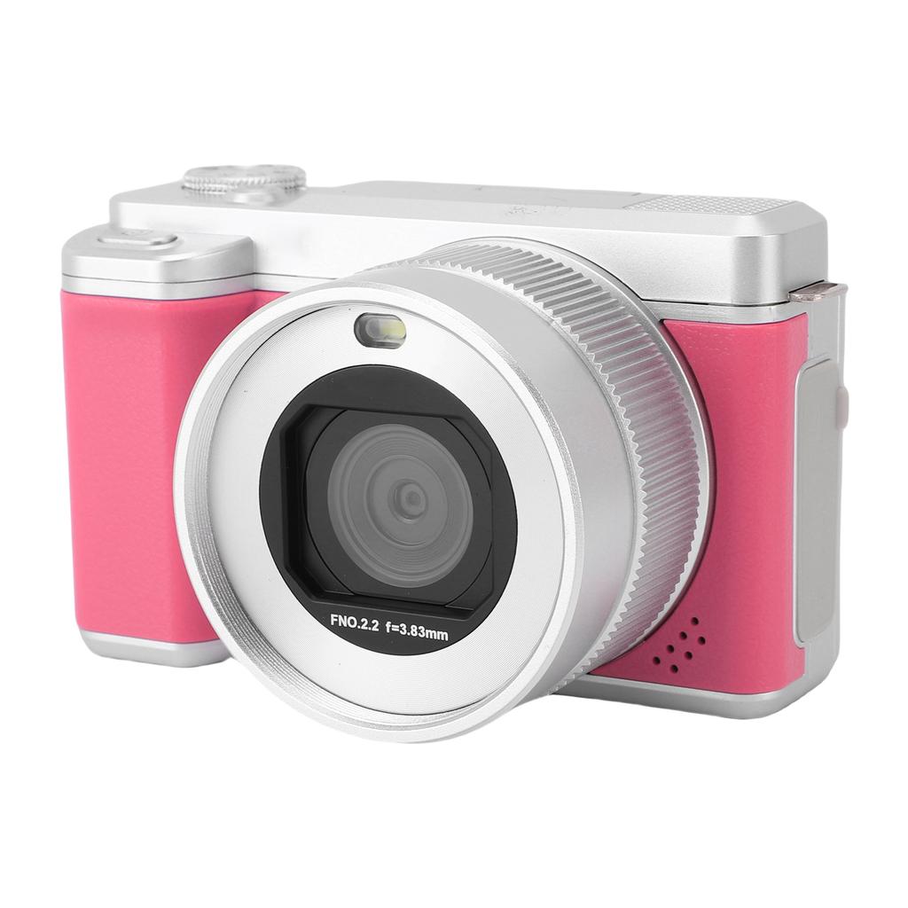 Digital Camera 5K 80MP HD Dual Lens Flip Screen 18X Digital Zoom Autofocus WiFi Video Camera for Travel Photography Pink