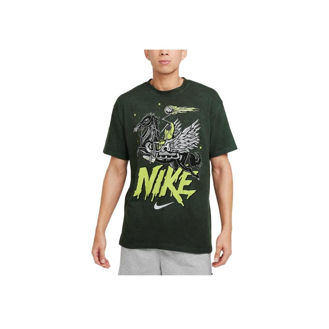 

Nike Максимум 90% хлопка Свободный крой Пуловер с круглым вырезом Баскетбольная футболка с коротким рукавом Мужские топы Красное дерево HF6199-355 2XL