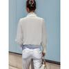 Women Elegant Ruffled Long Sleeve Blouse Plus Size