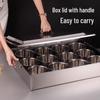 JingQingFu Commercial Stainless Steel Seasoning Box Set