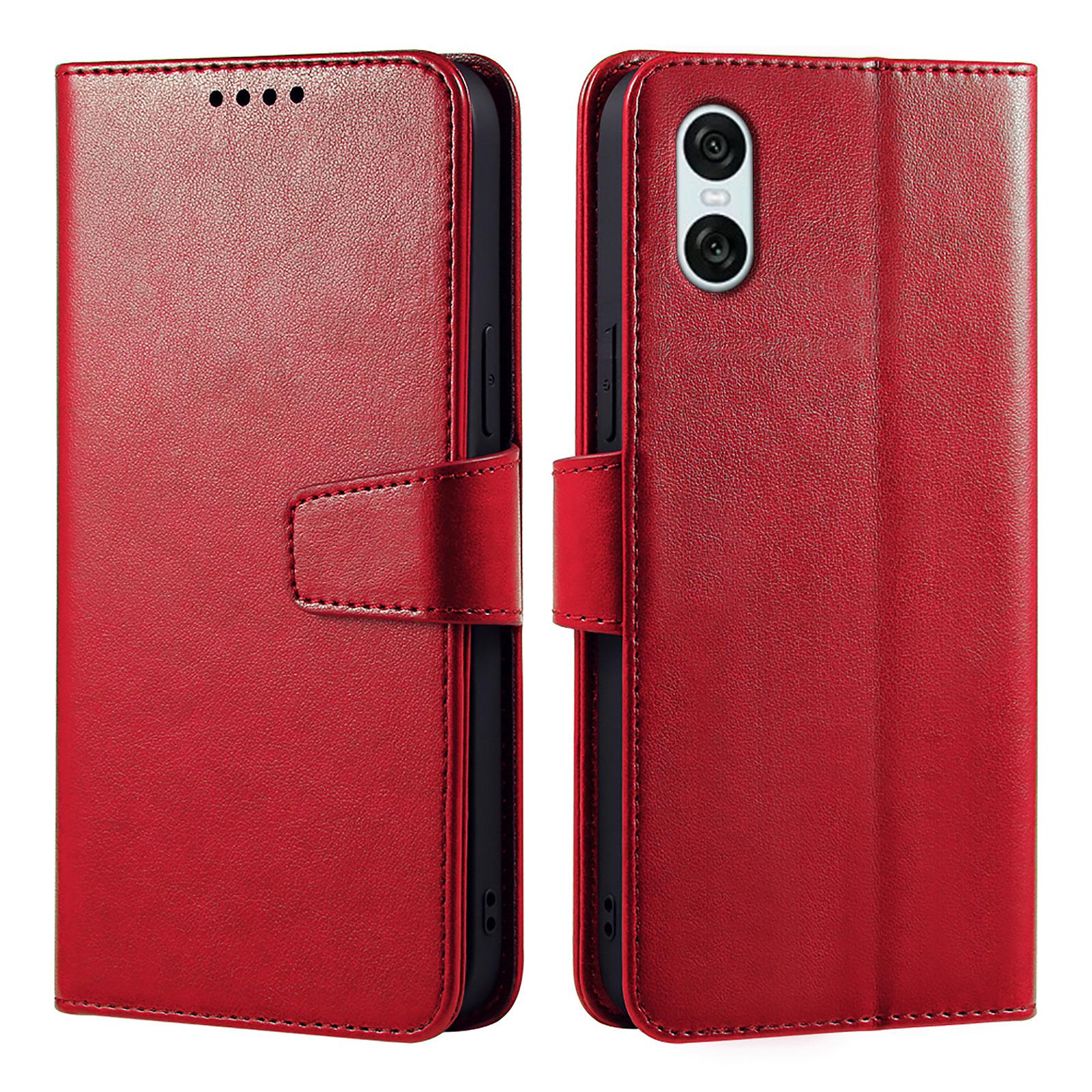 

For Sony Xperia 10 VI Case Stand Card Holder Wallet Leather Phone Cover Red
