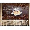 3d Coffee Beans Blackboard Mural Cafe Wallpaper For Cafe Shop Restaurant Drink Bar Wall Murals