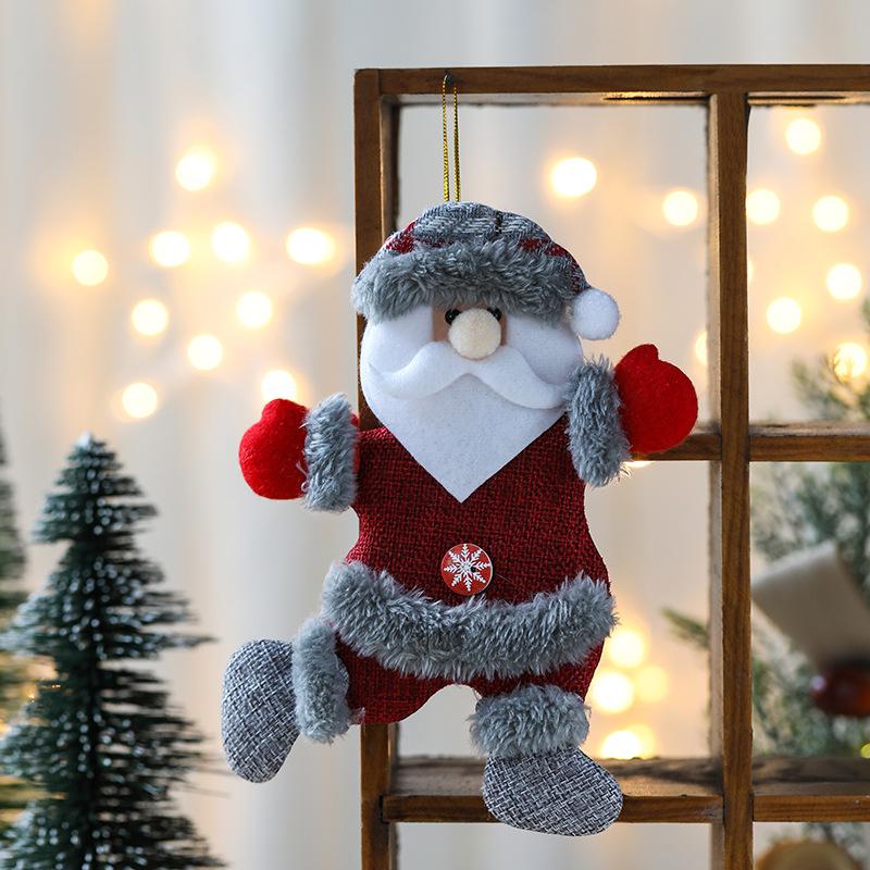 Christmas Reindeer Bear Plush Ornament Hanging Decor Window Display Christmas Tree Ornament Decorations New Arrival