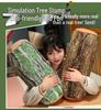 Creative Cylindrical Wood Log Cushion