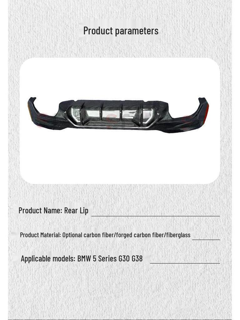 BMW 5 Series G30/G38 Carbon Fiber Rear Diffuser
