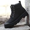 Fashion Men Shoe 2024 Fashion High Quality Men's Motorcycle Boots New Male Comfortable Walking Shoe Genuine Leather Sewing Boots for Men