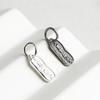 Retro S925 Sterling Silver Peace & Joy Pendant Charm for DIY Beading Handwoven Rope Bracelet Necklace.