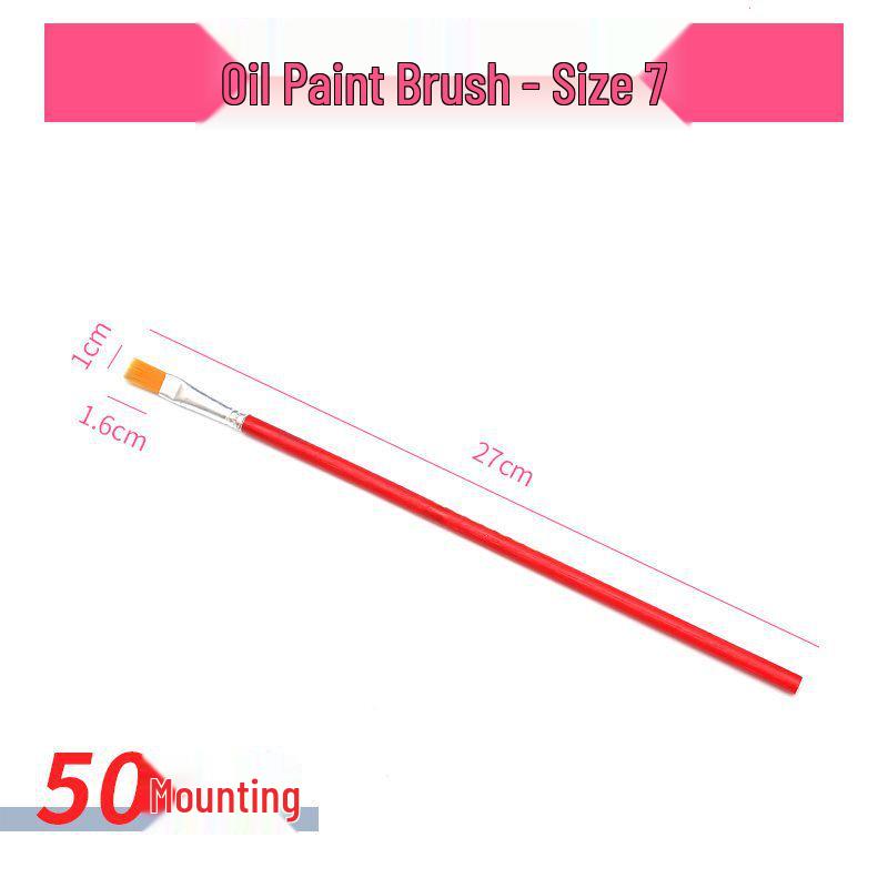 Small Flat Head Nylon Hair Paintbrush for Touch-Ups: Industrial & Art Use.