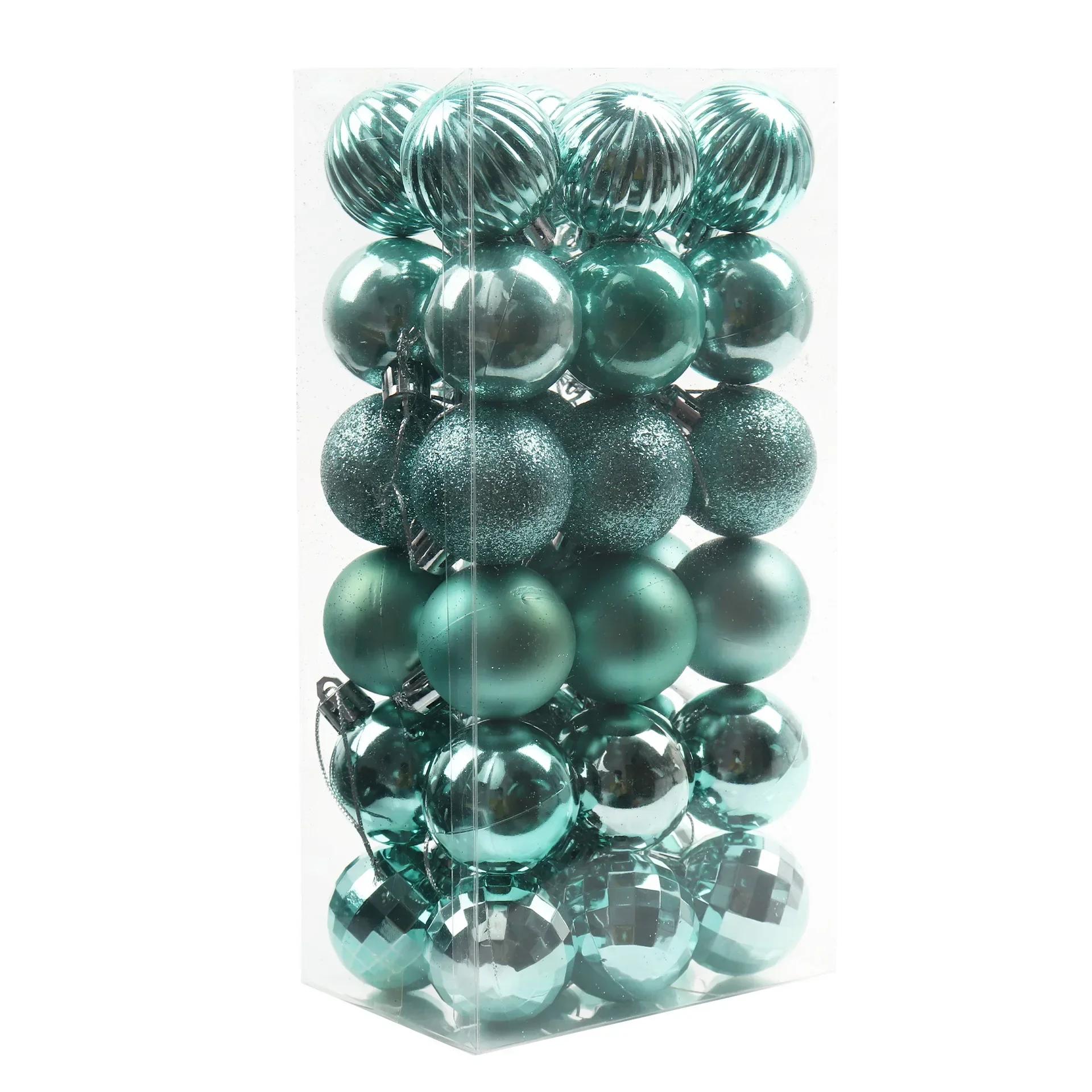 

Christmas Tree Decoration 4cm Plastic Electroplated Ball Hanging Pendant 36pcs Colored Round Ball Xmas Tree Home Party Supplies 4cm