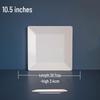 777 White Square Melamine Dinner Plate