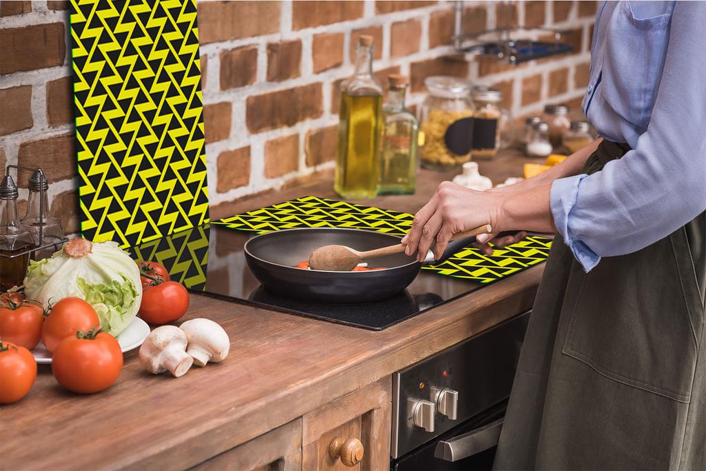 Glass Cutting Board 2X 30X52 Pattern