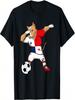 Dabbing Pitbull Dog Panama Soccer Fans Jersey Football Men Women Kids T-Shirt