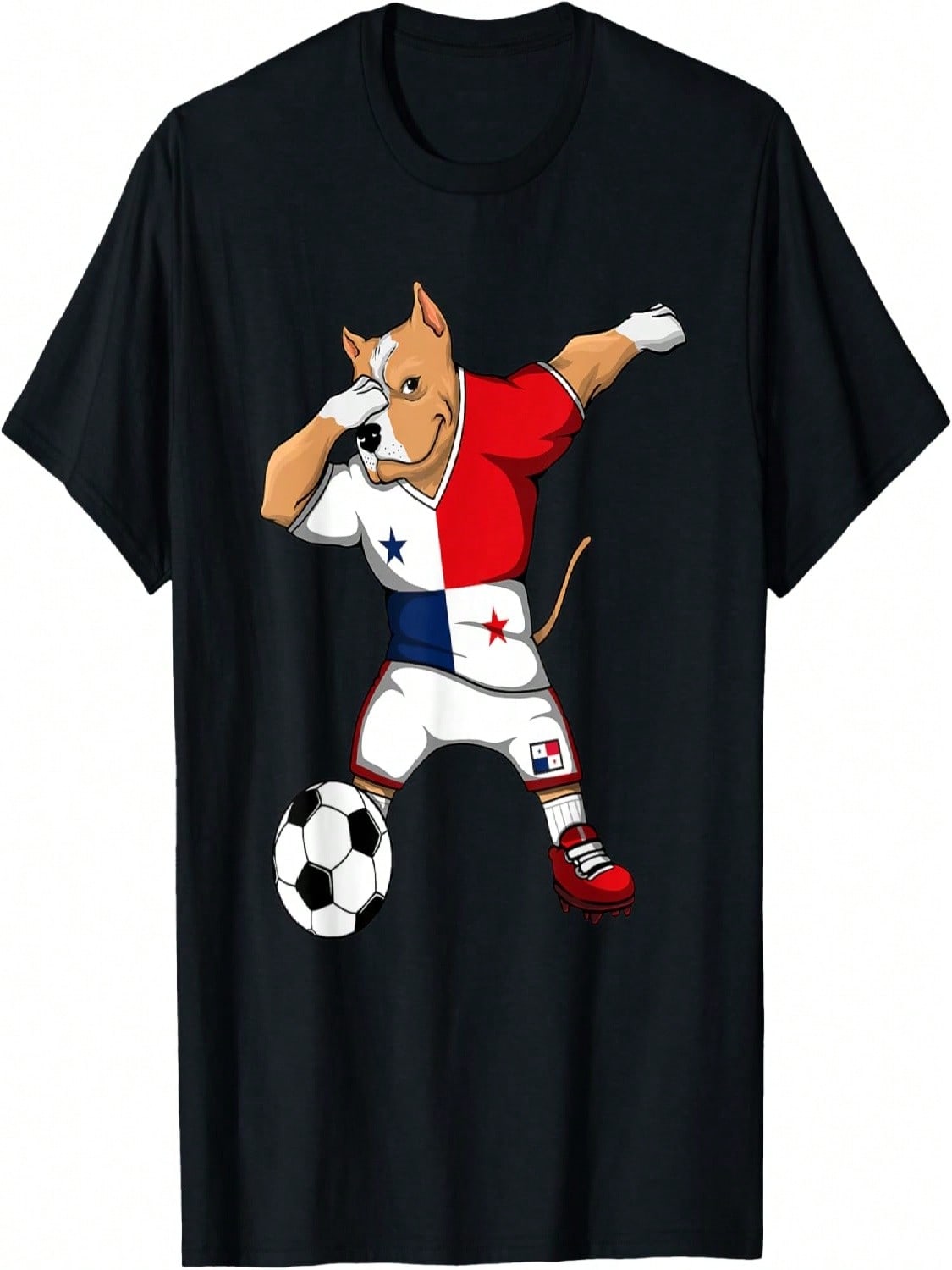 Dabbing Pitbull Dog Panama Soccer Fans Jersey Football Men Women Kids T-Shirt S разноцветный