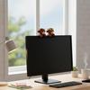 Yousheng Cute Highland Cow Figurine Mini Cow Screen Topper Ornament 3D Printed Farmhouse Animal Computer Monitor TV Planter Decor for Cow Lovers Gifts
