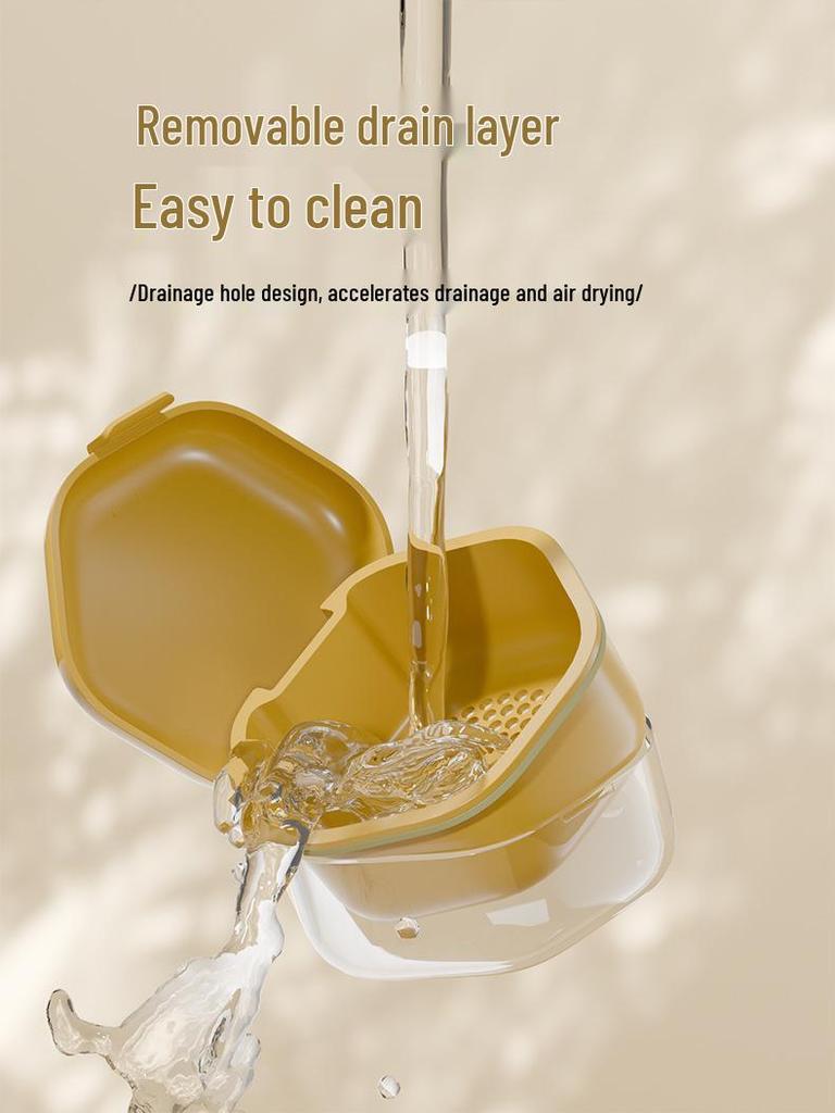 Portable Orthodontic Retainer & Denture Storage Box for All Ages
