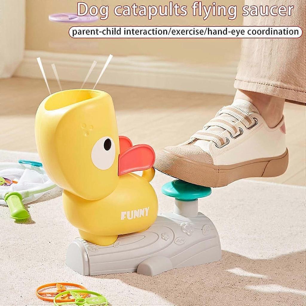 Creative Flying Saucer Machine - Flying Disc Launcher - Flying Saucer Disc Launcher Indoor & Outside Toys, Flying Toy Party Favor, Cat Toys Flying Pro
