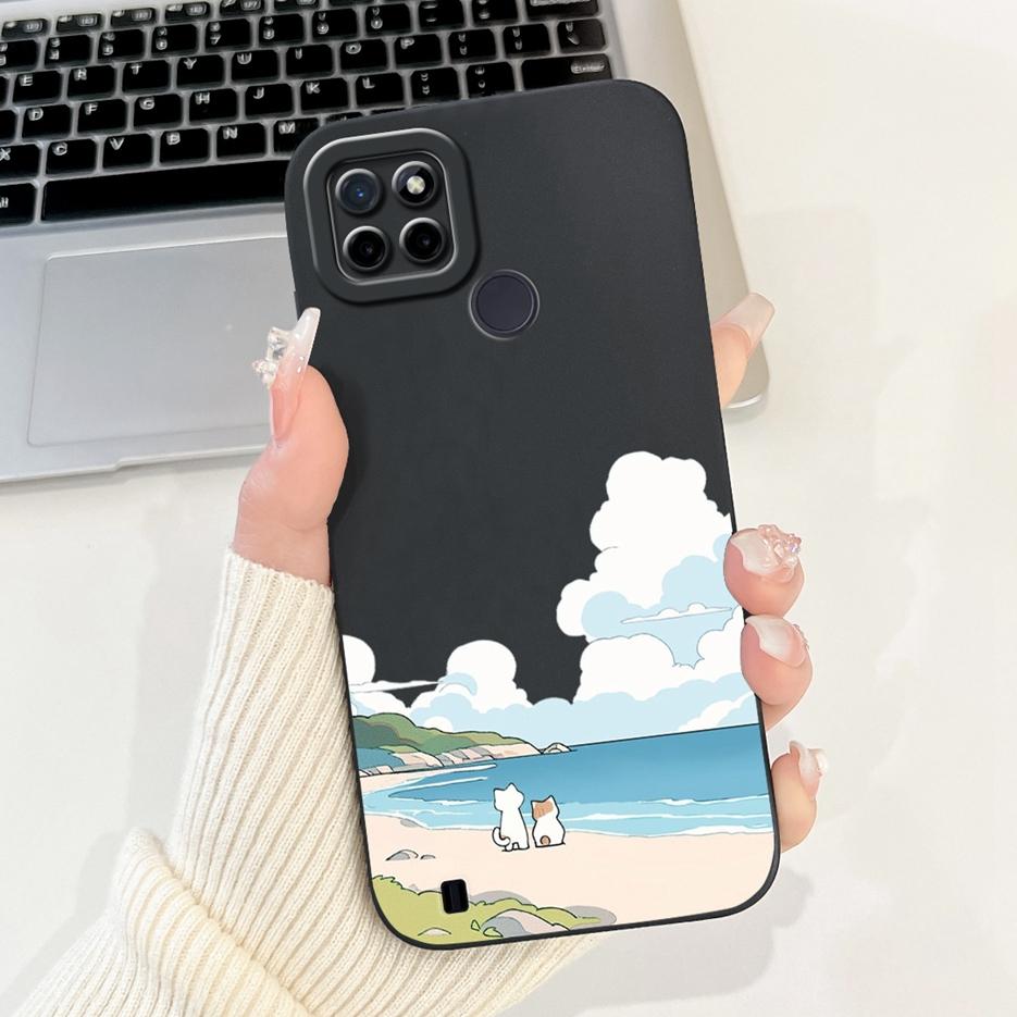 For Realme C21Y C25Y Case Luxury Candy Painted Cover Shockproof Phone Case For Realme C21 C 21 Y RealmeC21Y RealmeC25Y Soft Bags