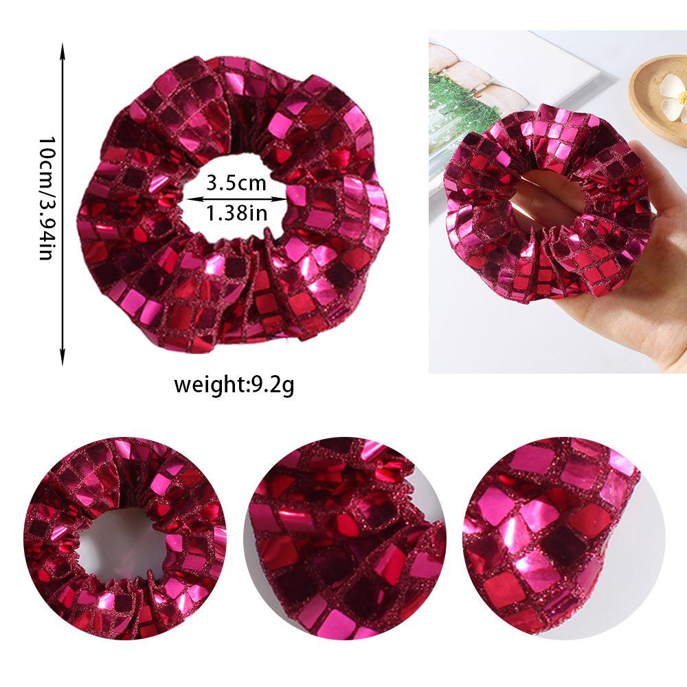 New style Square Sequined large Intestine Hair Ring High elastic Head Rope Hair Accessories