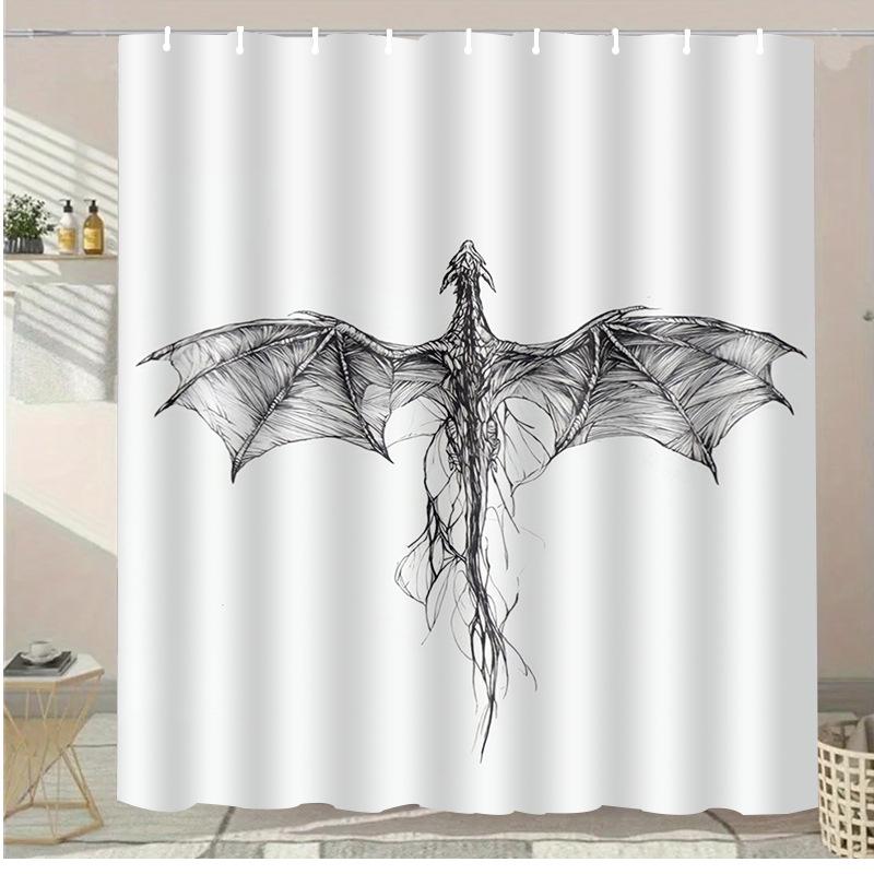 Sun Glasses, Octopus Washable Dirt-Resistant Shower Curtain Shower Head Waterproof Polyester Bath Curtain For Home Decor