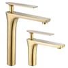 Tuqiu Bathroom Faucet Brushed Gold Brass Bathroom Basin Faucet Cold And Hot Water Mixer Sink Tap Deck Mounted Black/ChromeTap