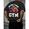 2026 Mens Heavy Fitness Tshirt Weightlifting Pattern White Background Black Word Slogan Gym Inspirational Training Shirt