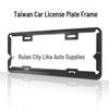 Black Carbon Fiber Texture License Plate Frame for Taiwan Cars