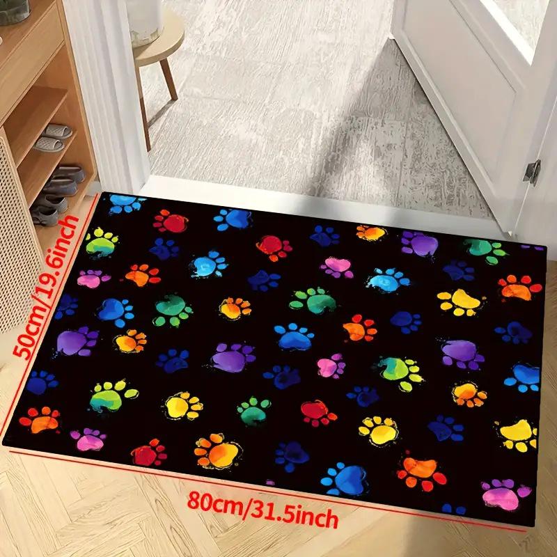Cartoon Cat Paw Print Rug - Living Room Carpet, Bedroom Blanket, Entrance Mat
