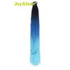 24 Zoll Ombre Yaki Straight Synthetische Haarverlängerungen Mädchen Farbe Geflochten Zopf Gummiband Box Braid